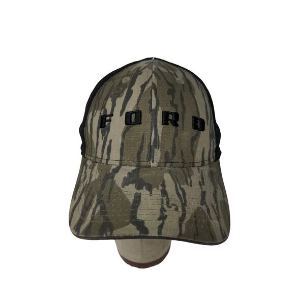 Official Ford Black & Camo Hat Mesh Back Size XL Embroidered Spell Out - Picture 1 of 10